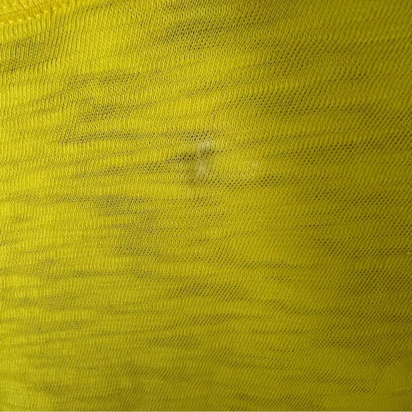 ATM Womens Short Sleeve Crewneck Tee Shirt Bright Yellow Large Cotton - Picture 3 of 6